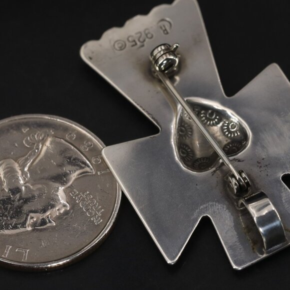 Authentic Guardian Angel Brooch Necklace Pendant Carolyn Pollack Relios S Silver - Picture 7 of 9